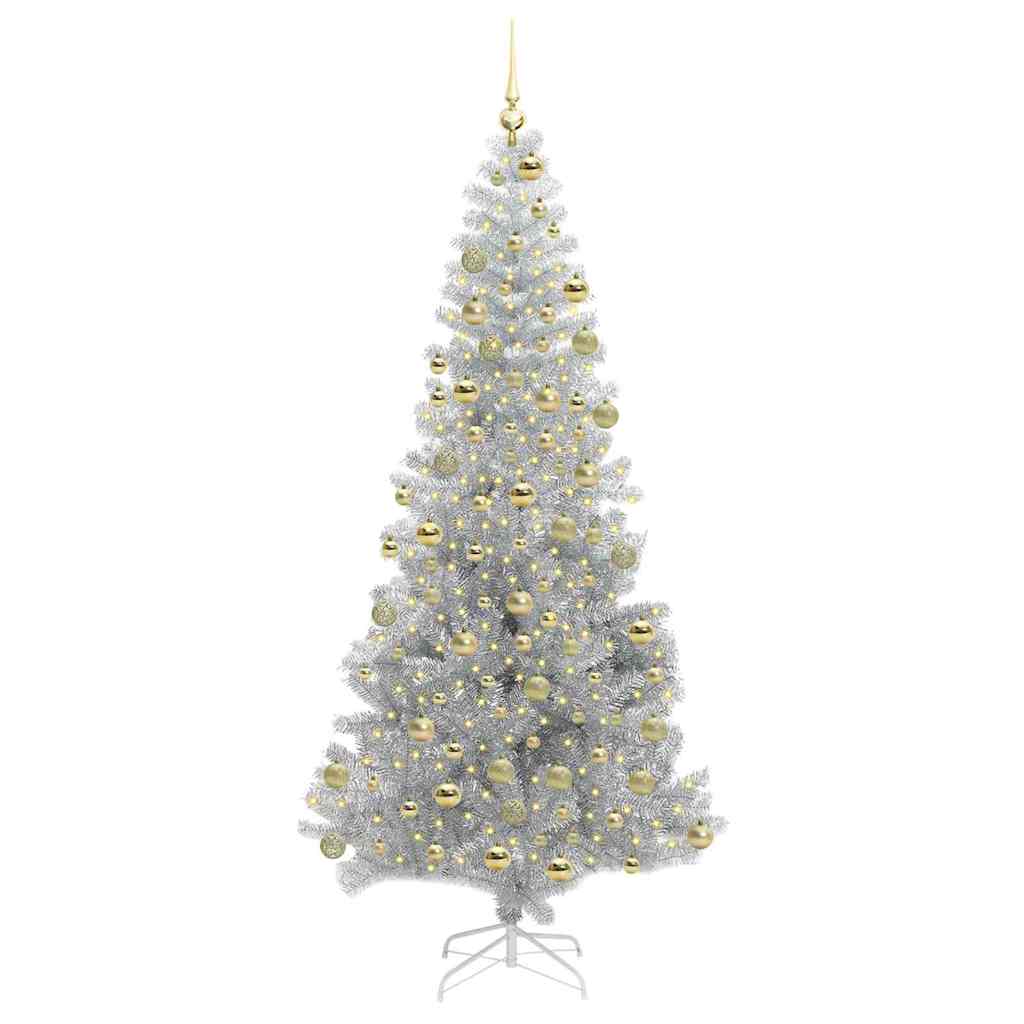 Sapin de Noël avec 300 LED avec support Argent 180 cm PET - XIOS