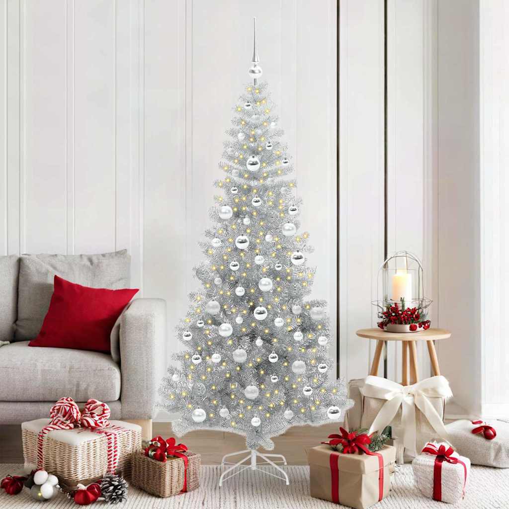 Sapin de Noël avec 300 LED avec support Argent 180 cm PET - XIOS