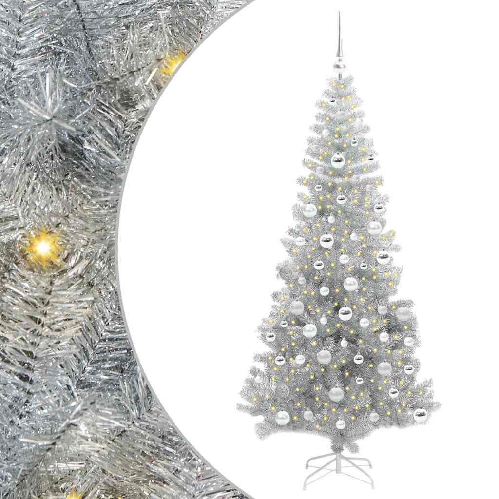 Sapin de Noël avec 300 LED avec support Argent 180 cm PET - XIOS