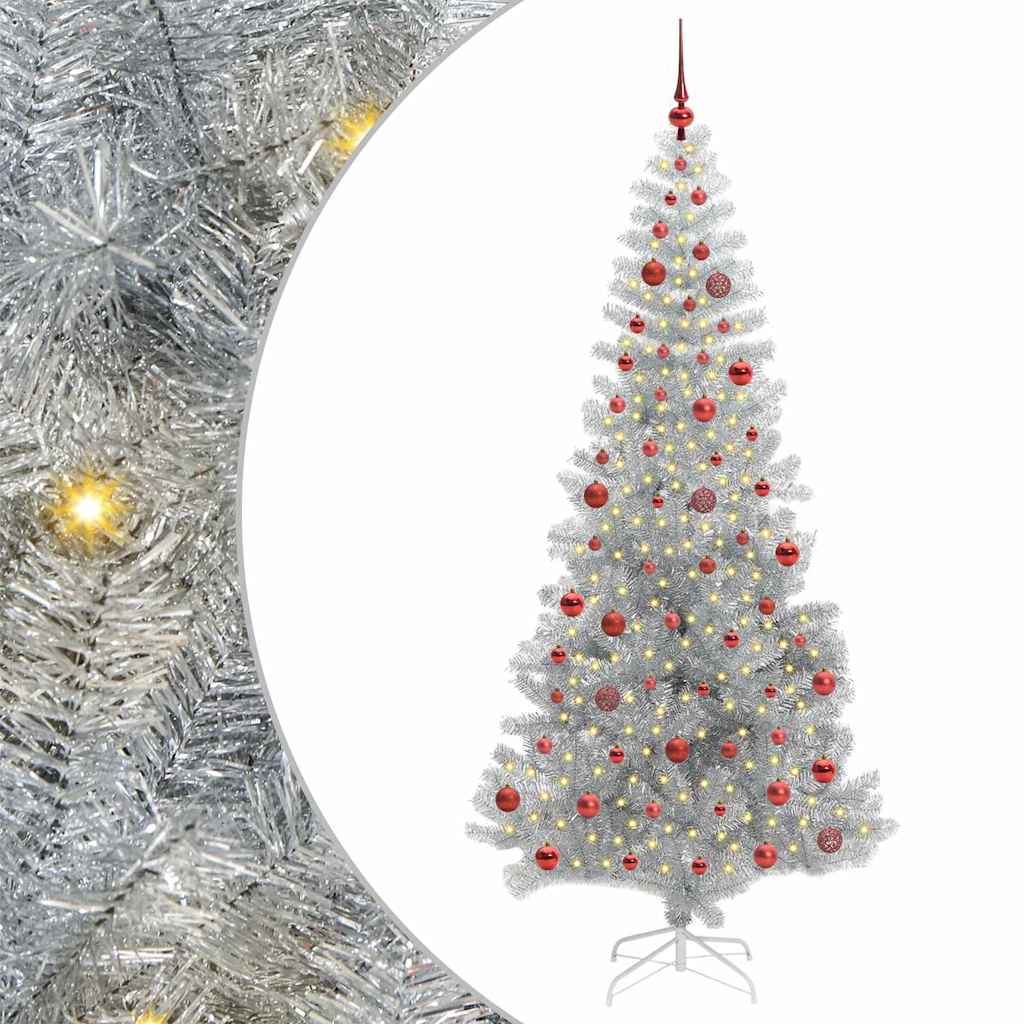 Sapin de Noël avec 300 LED avec support Argent 210 cm PET - XIOS