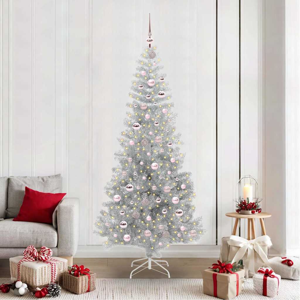 Sapin de Noël avec 300 LED avec support Argent 210 cm PET - XIOS