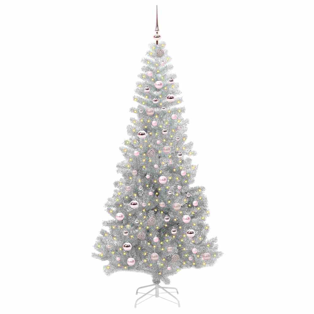 Sapin de Noël avec 300 LED avec support Argent 210 cm PET - XIOS
