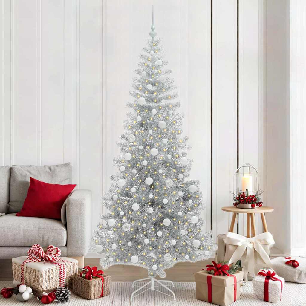 Sapin de Noël avec 300 LED avec support Argent 210 cm PET - XIOS