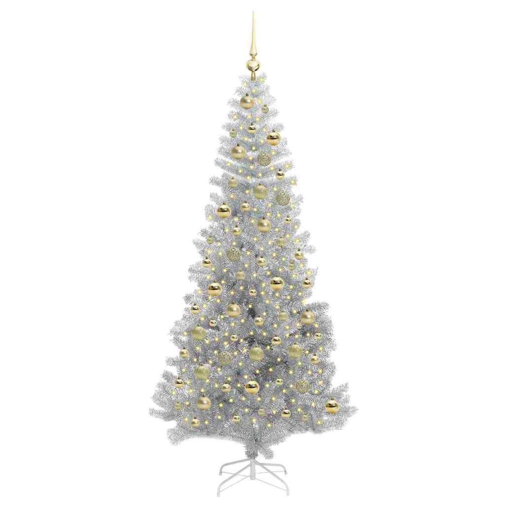 Sapin de Noël avec 300 LED avec support Argent 210 cm PET - XIOS
