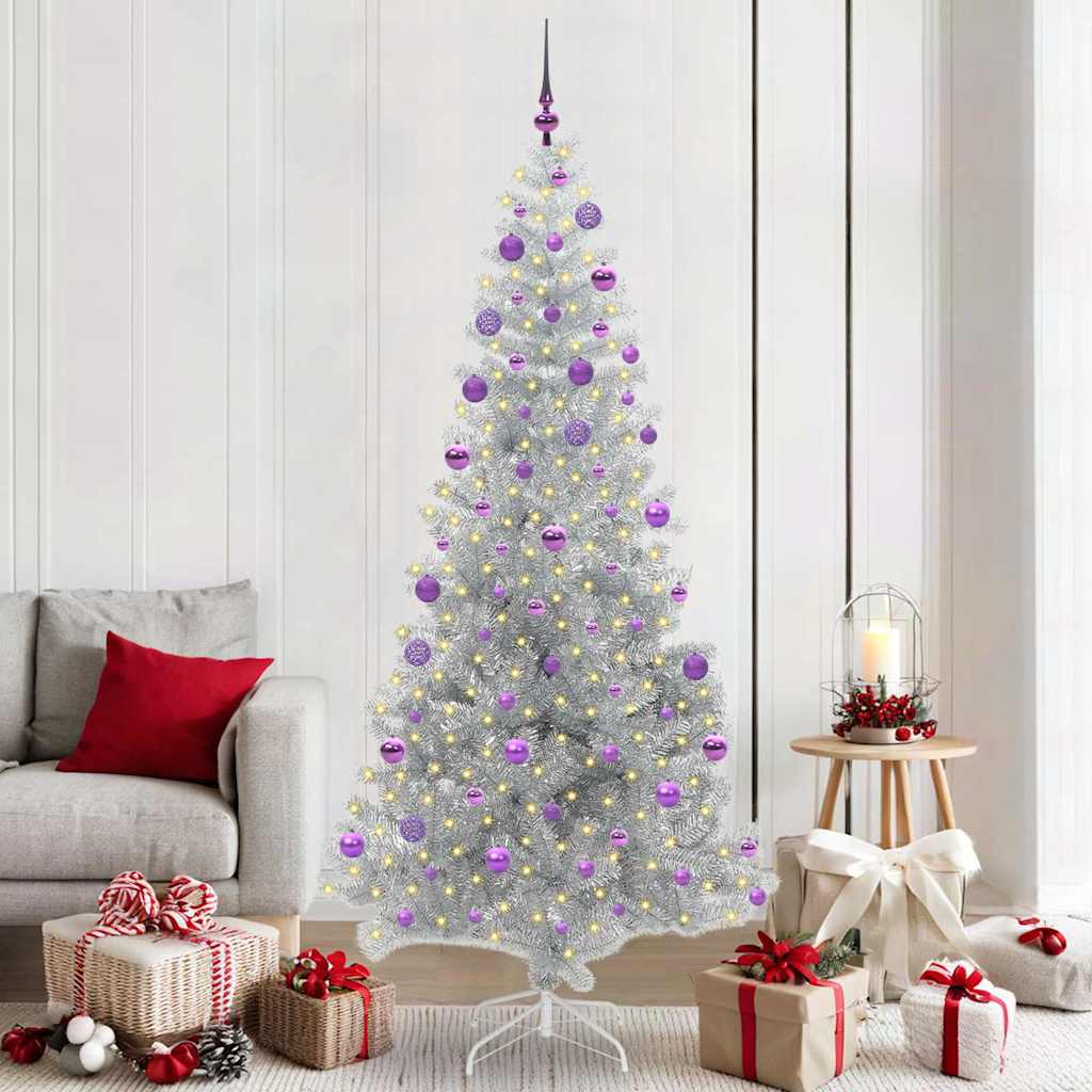 Sapin de Noël avec 300 LED avec support Argent 210 cm PET - XIOS