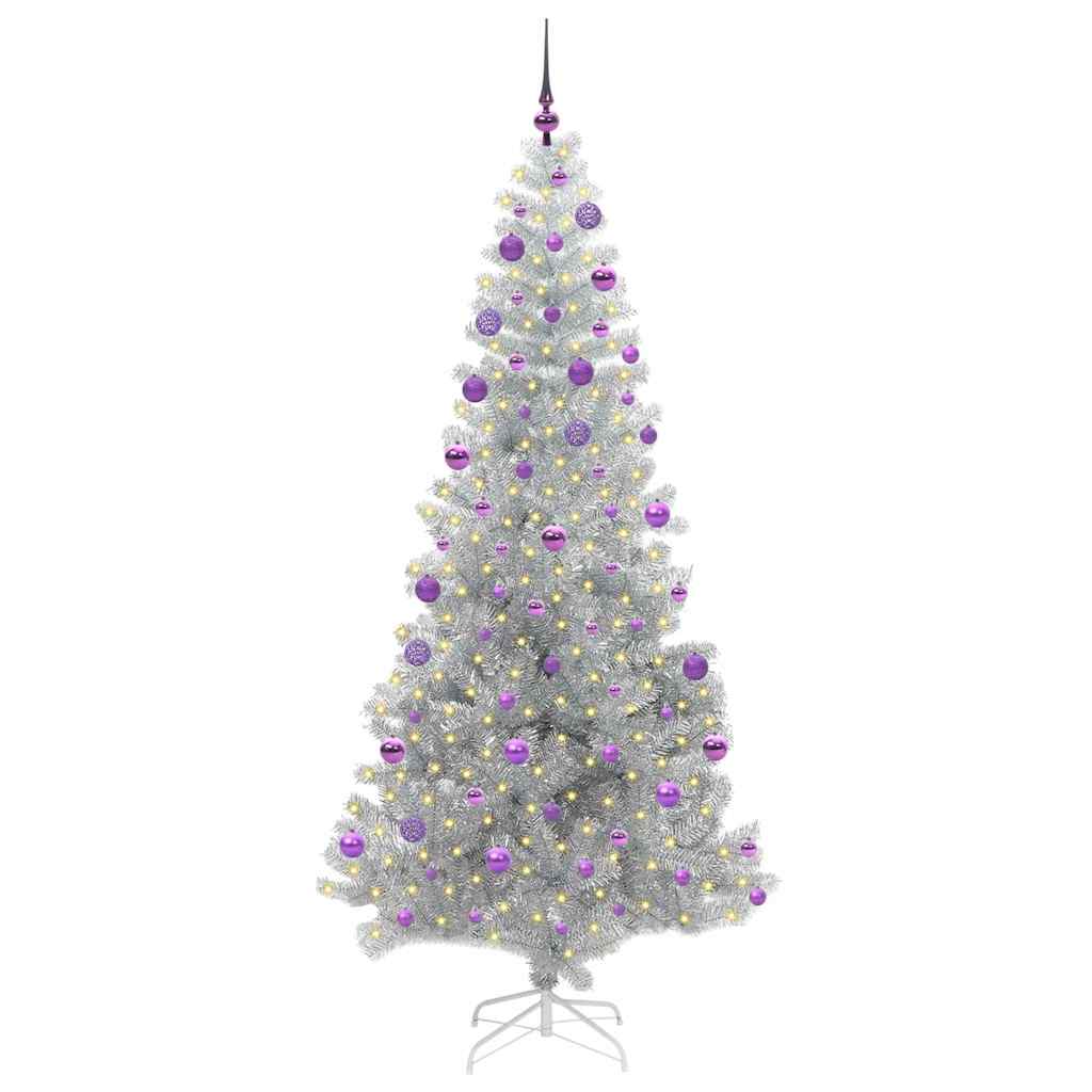 Sapin de Noël avec 300 LED avec support Argent 210 cm PET - XIOS