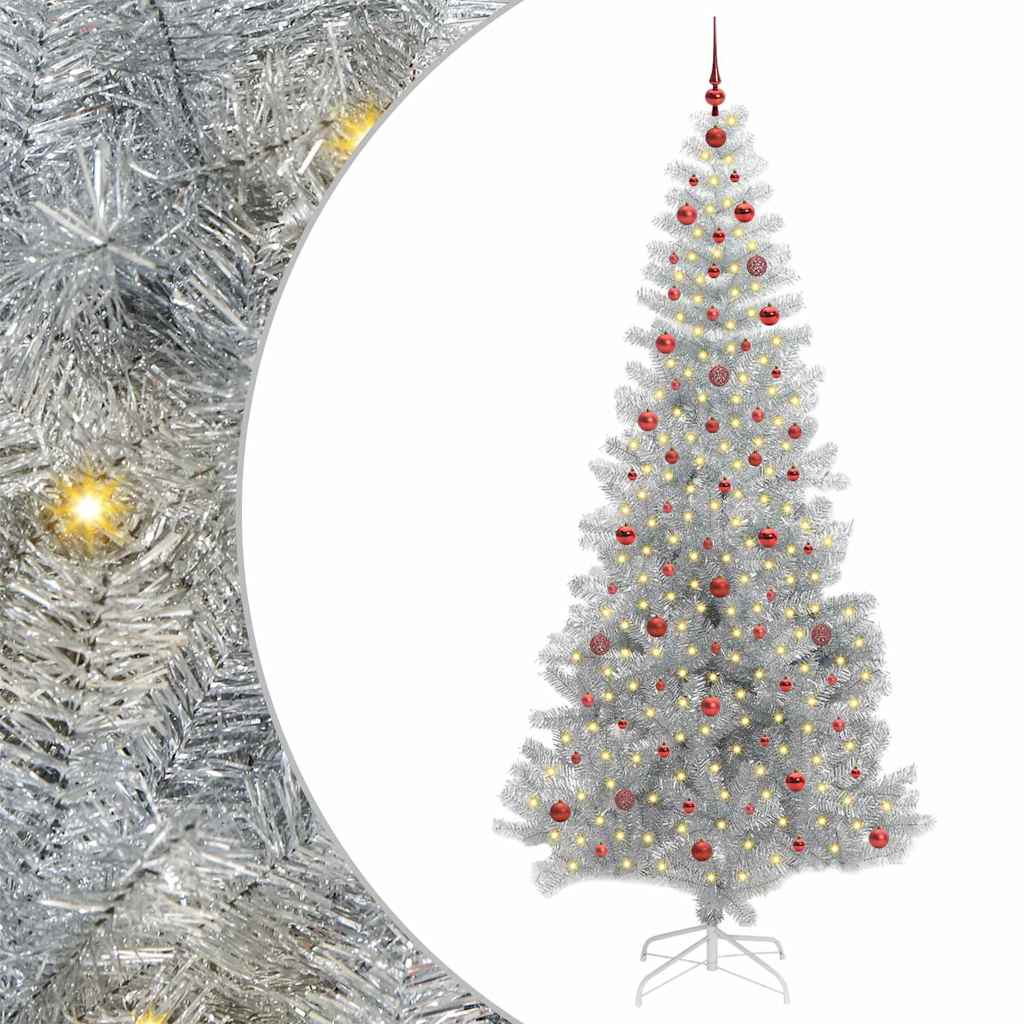 Sapin de Noël avec 300 LED avec support Argent 240 cm PET - XIOS