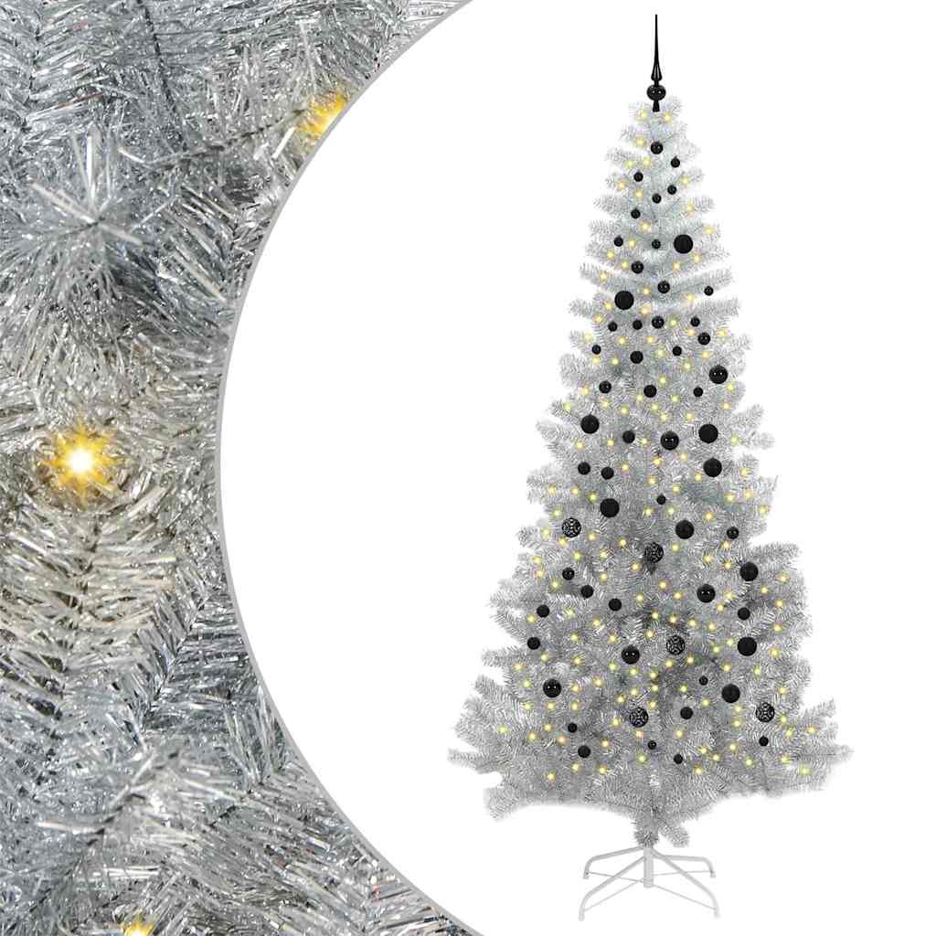 Sapin de Noël avec 300 LED avec support Argent 240 cm PET - XIOS
