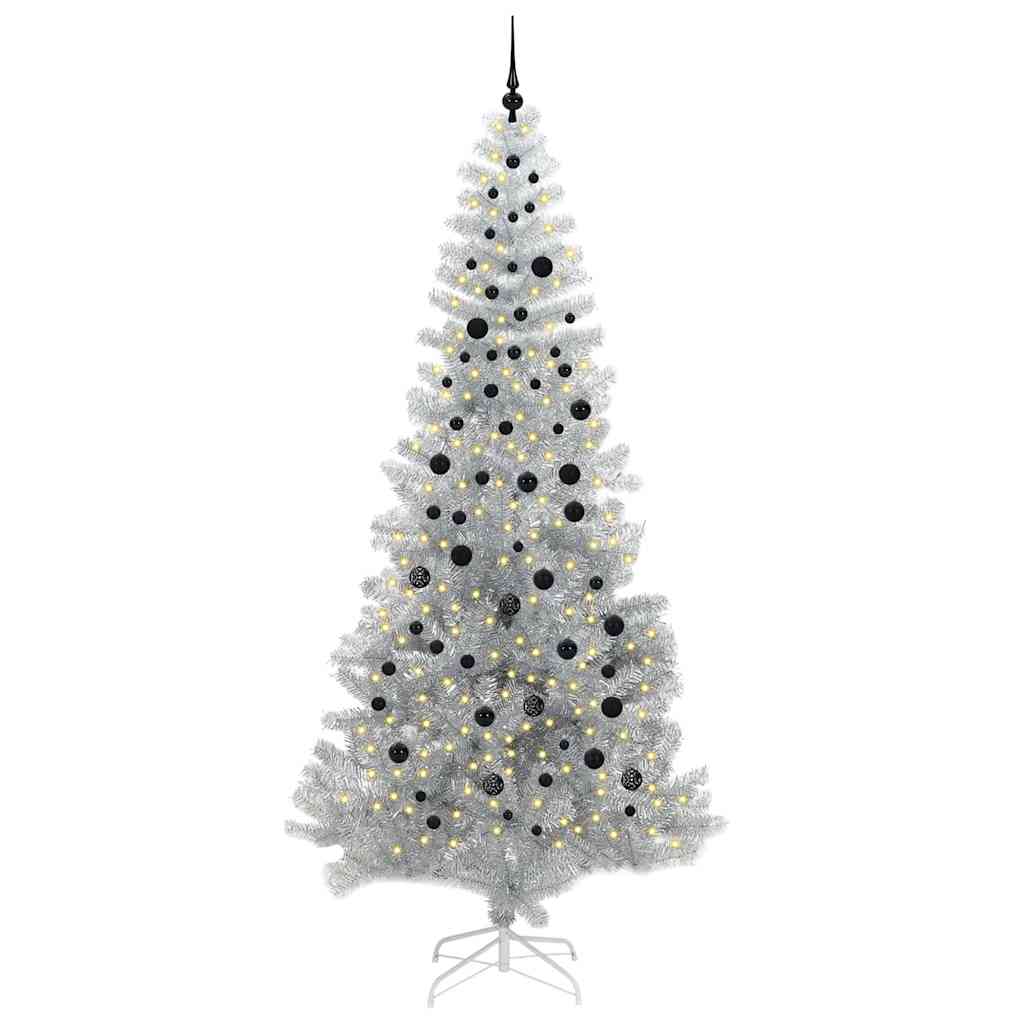 Sapin de Noël avec 300 LED avec support Argent 240 cm PET - XIOS