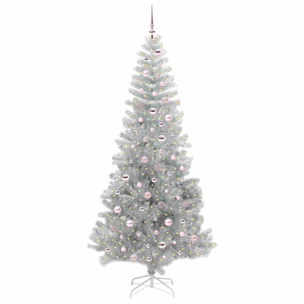 Sapin de Noël avec 300 LED avec support Argent 240 cm PET - XIOS