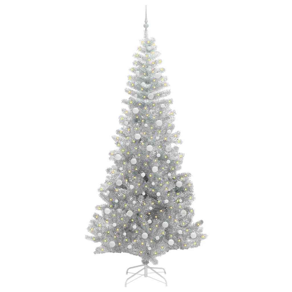 Sapin de Noël avec 300 LED avec support Argent 240 cm PET - XIOS