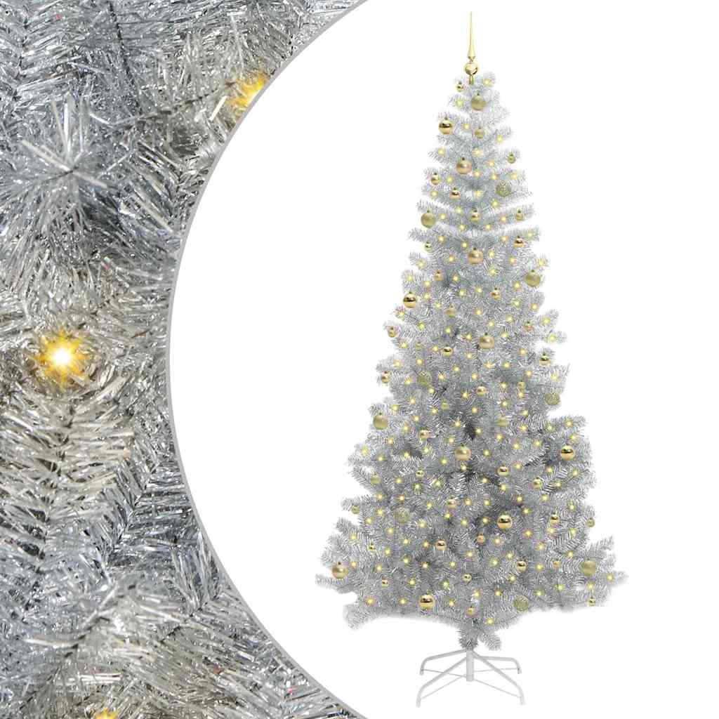 Sapin de Noël avec 300 LED avec support Argent 240 cm PET - XIOS
