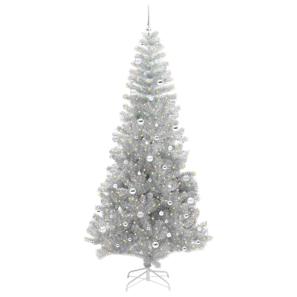 Sapin de Noël avec 300 LED avec support Argent 240 cm PET - XIOS