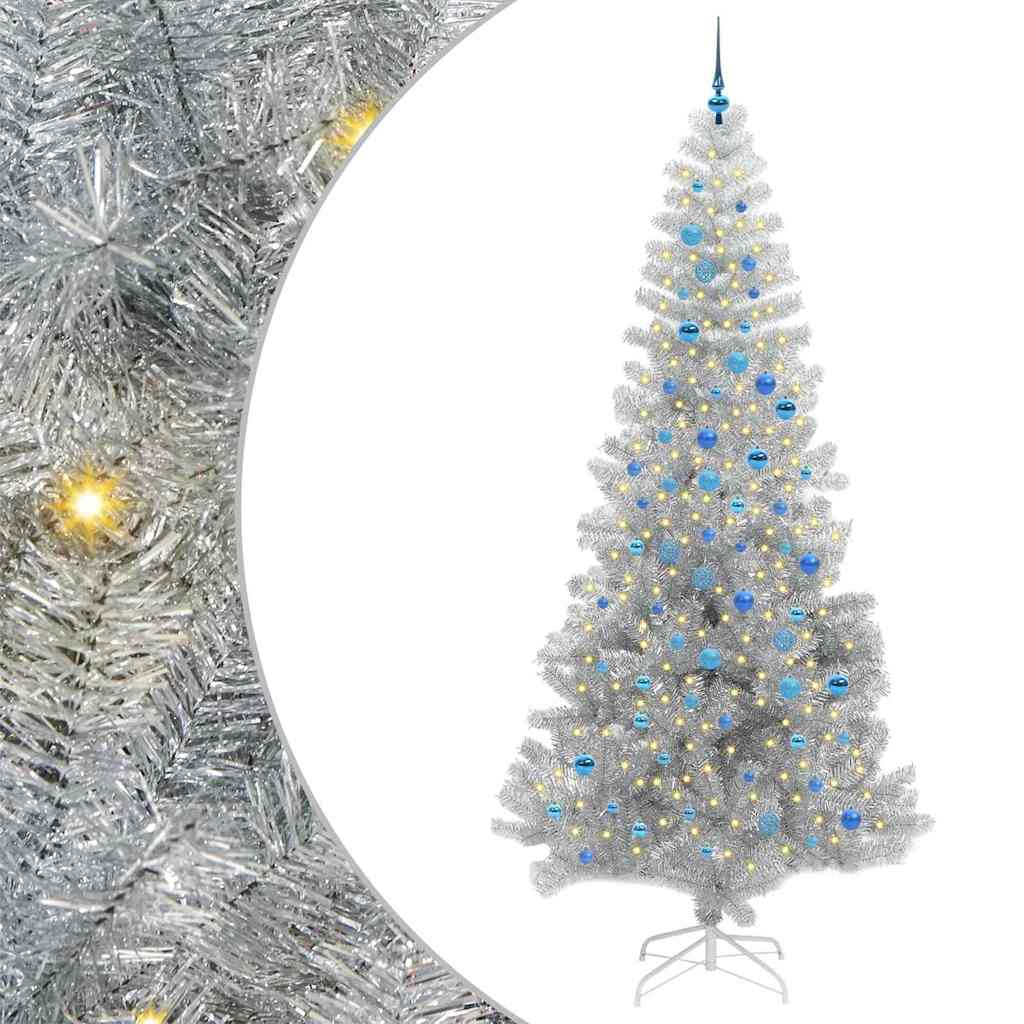 Sapin de Noël avec 300 LED avec support Argent 240 cm PET - XIOS