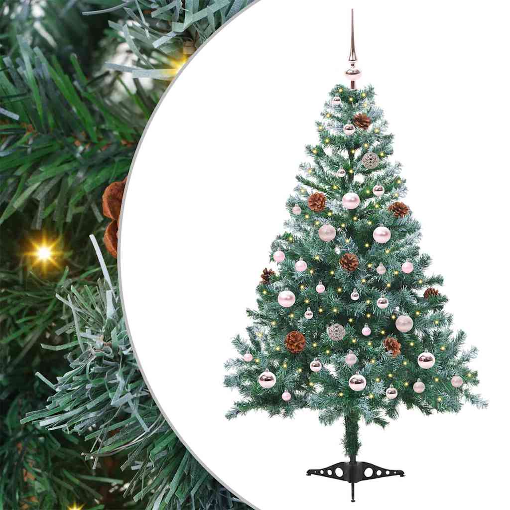 Sapin de Noël artificiel avec 150 LED Vert 150 cm PVC et Acier - XIOS