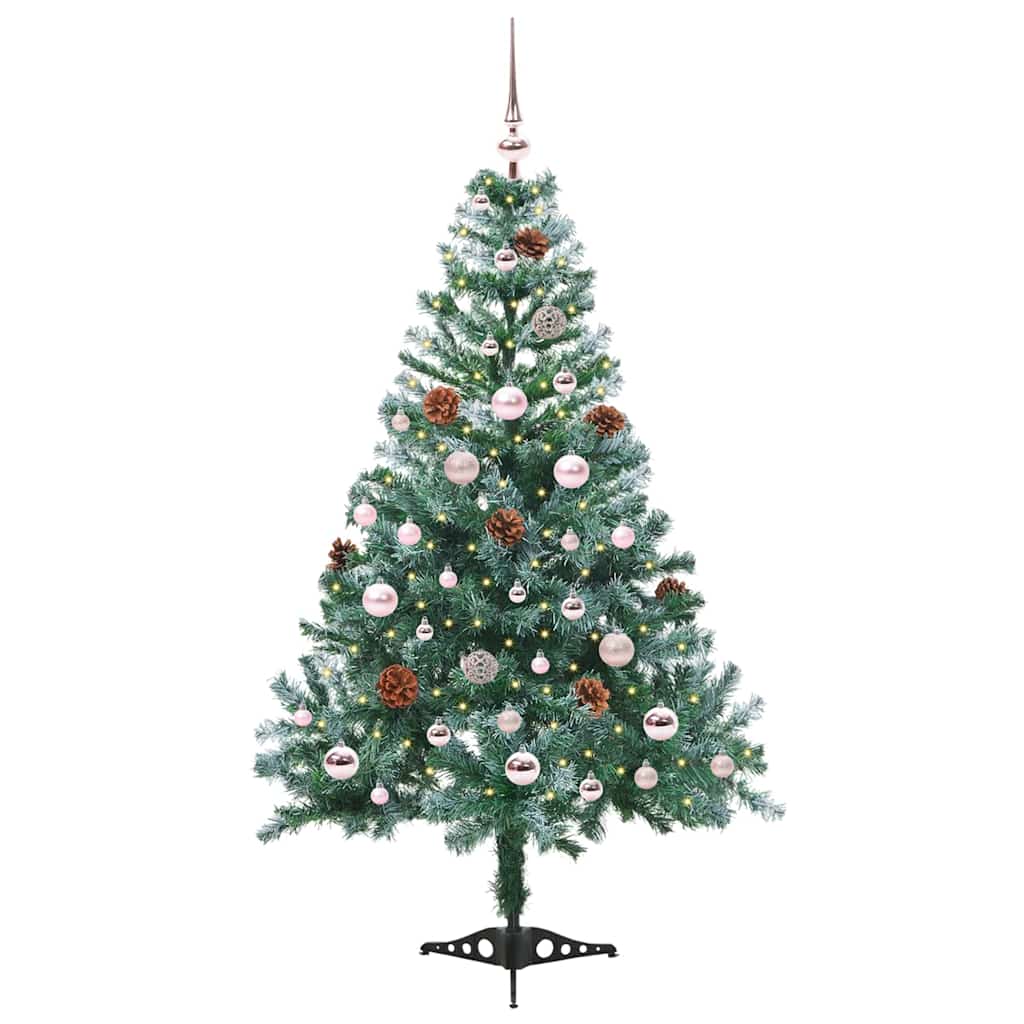 Sapin de Noël artificiel avec 150 LED Vert 150 cm PVC et Acier - XIOS