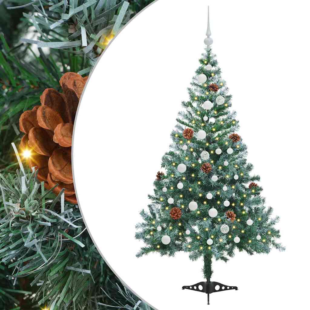 Sapin de Noël artificiel avec 150 LED Vert 150 cm PVC et Acier - XIOS