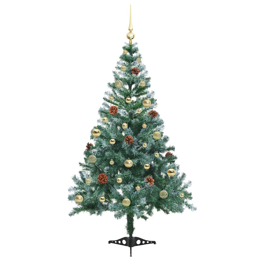 Sapin de Noël artificiel avec 150 LED Vert 150 cm PVC et Acier - XIOS