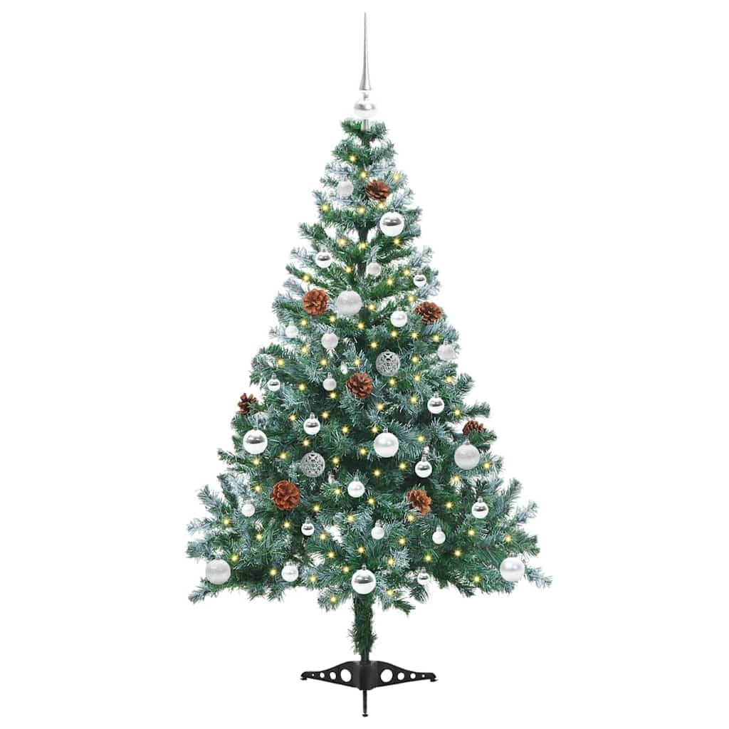 Sapin de Noël artificiel avec 150 LED Vert 150 cm PVC et Acier - XIOS