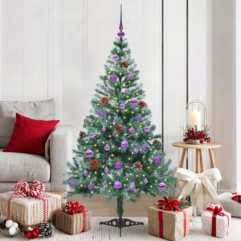 Sapin de Noël artificiel avec 150 LED Vert 150 cm PVC et Acier - XIOS