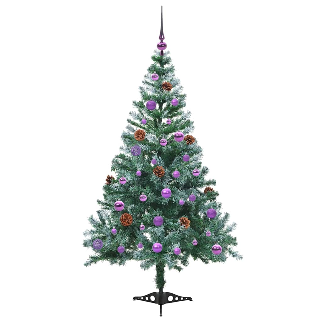 Sapin de Noël artificiel avec 150 LED Vert 150 cm PVC et Acier - XIOS