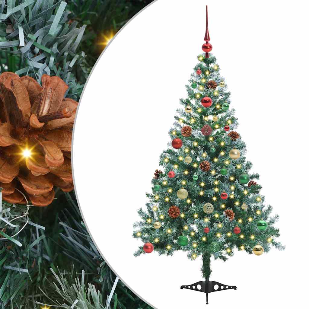 Sapin de Noël artificiel avec 150 LED Vert 150 cm PVC et Acier - XIOS
