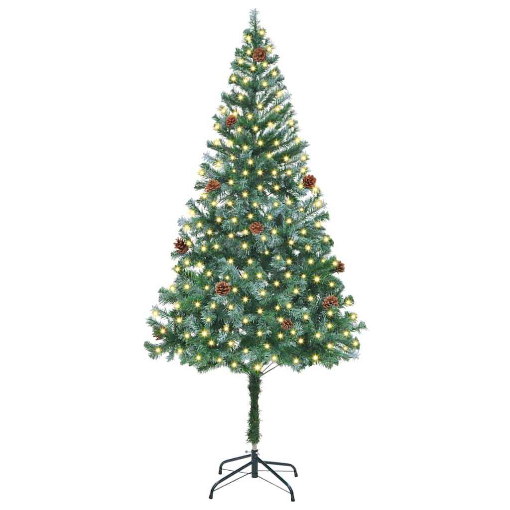 Sapin de Noël artificiel avec 300 LED Vert 180 cm PVC et Acier - XIOS