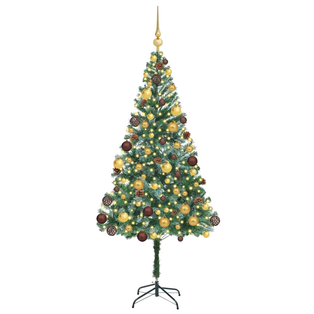 Sapin de Noël artificiel avec 300 LED Vert 180 cm PVC et Acier - XIOS