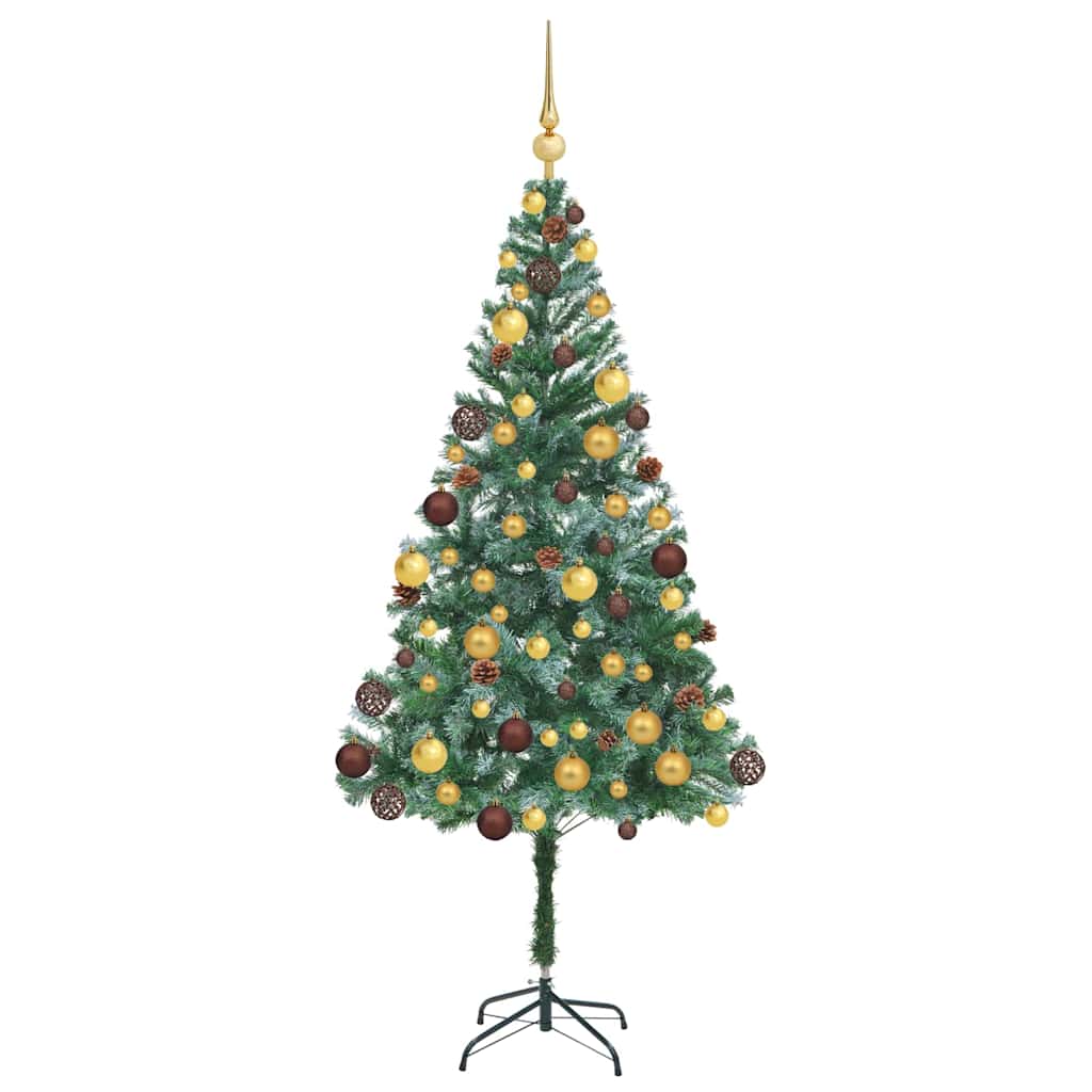 Sapin de Noël artificiel avec 300 LED Vert 180 cm PVC et Acier - XIOS
