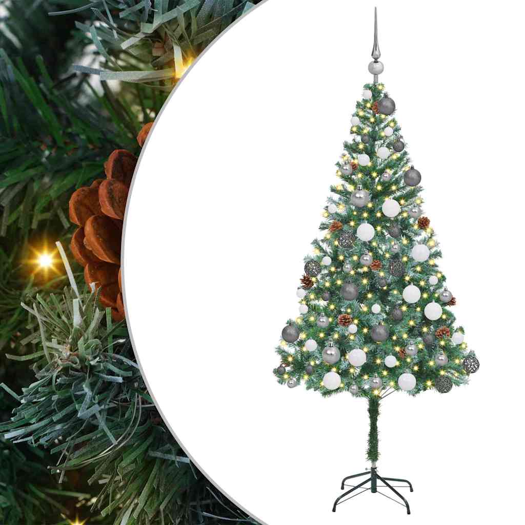 Sapin de Noël artificiel avec 300 LED Vert 180 cm PVC et Acier - XIOS