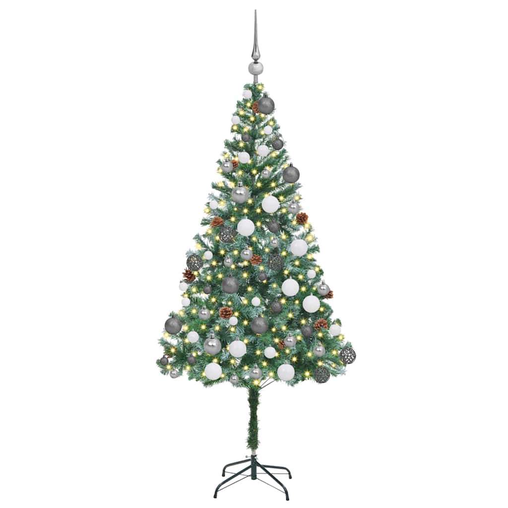 Sapin de Noël artificiel avec 300 LED Vert 180 cm PVC et Acier - XIOS
