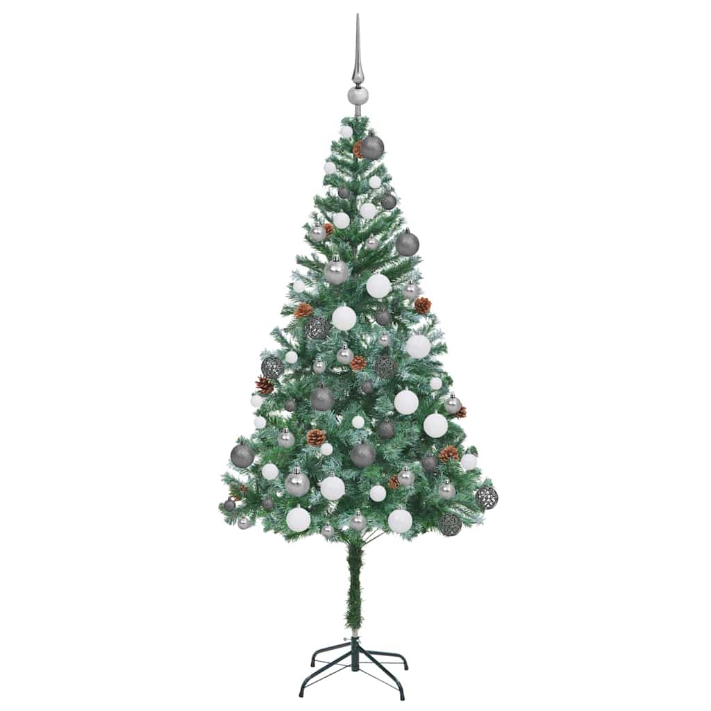 Sapin de Noël artificiel avec 300 LED Vert 180 cm PVC et Acier - XIOS