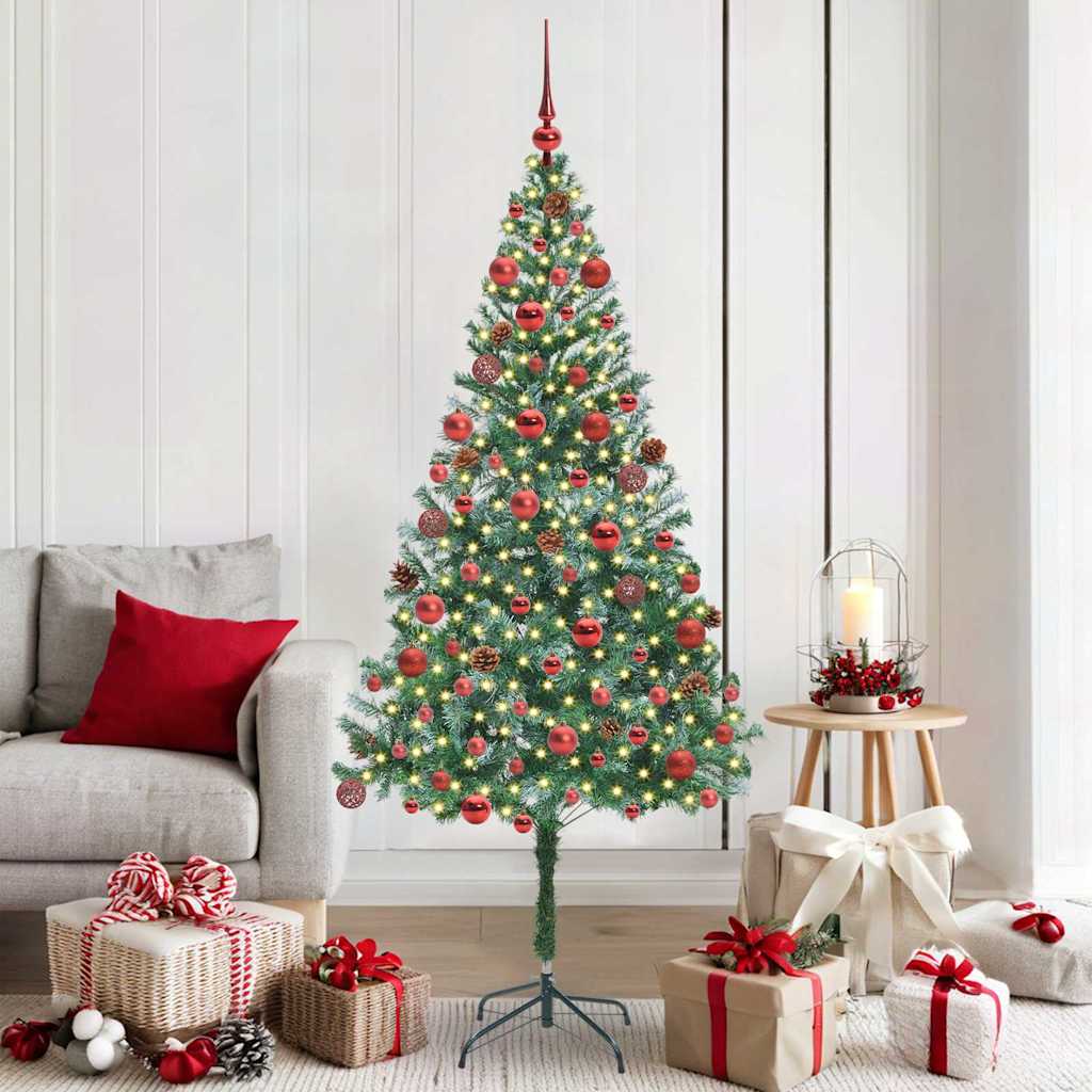 Sapin de Noël artificiel avec 300 LED Vert 180 cm PVC et Acier - XIOS