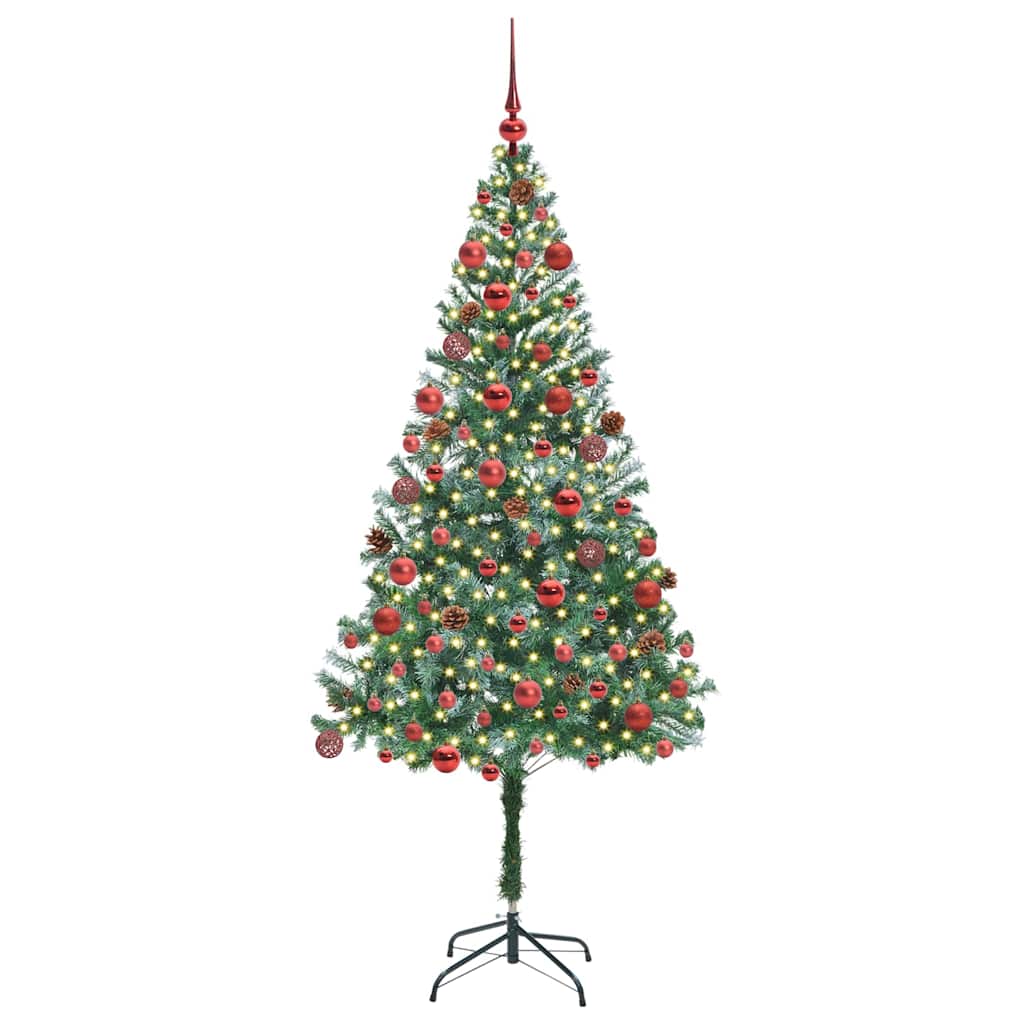 Sapin de Noël artificiel avec 300 LED Vert 180 cm PVC et Acier - XIOS