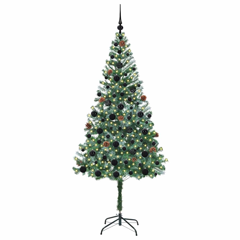 Sapin de Noël artificiel avec 300 LED Vert 180 cm PVC et Acier - XIOS