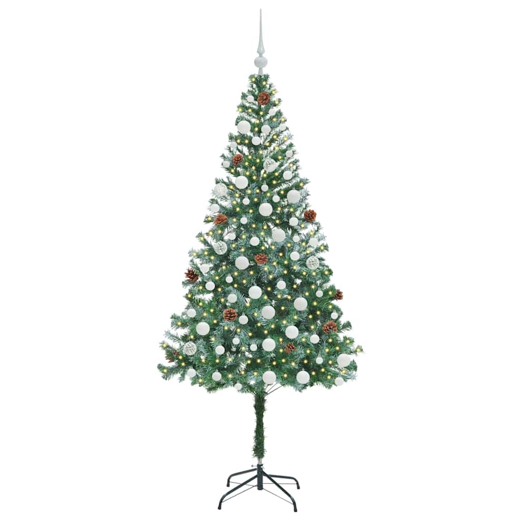 Sapin de Noël artificiel avec 300 LED Vert 180 cm PVC et Acier - XIOS