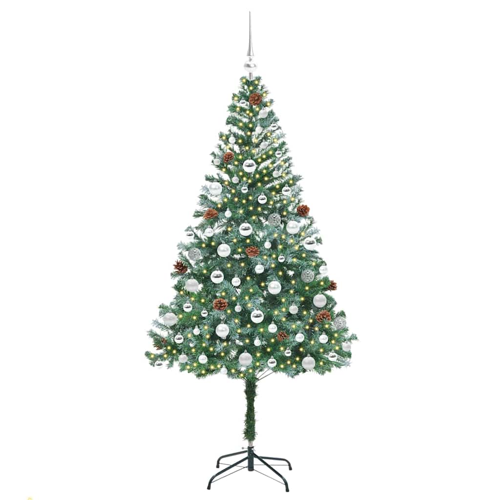 Sapin de Noël artificiel avec 300 LED Vert 180 cm PVC et Acier - XIOS