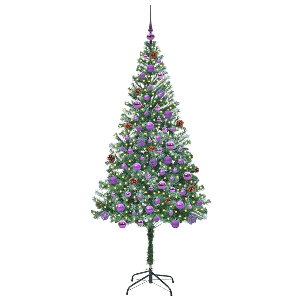 Sapin de Noël artificiel avec 300 LED Vert 180 cm PVC et Acier - XIOS