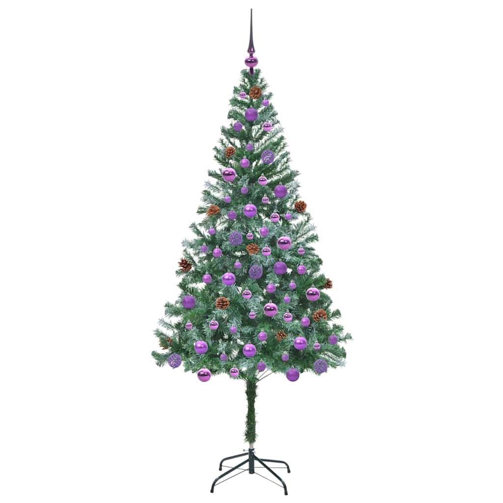 Sapin de Noël artificiel avec 300 LED Vert 180 cm PVC et Acier - XIOS