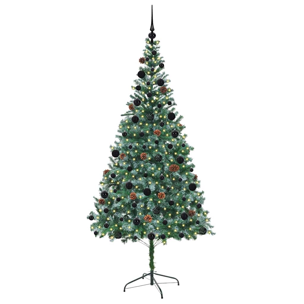 Sapin de Noël artificiel avec 300 LED Vert 210 cm PVC et Acier - XIOS