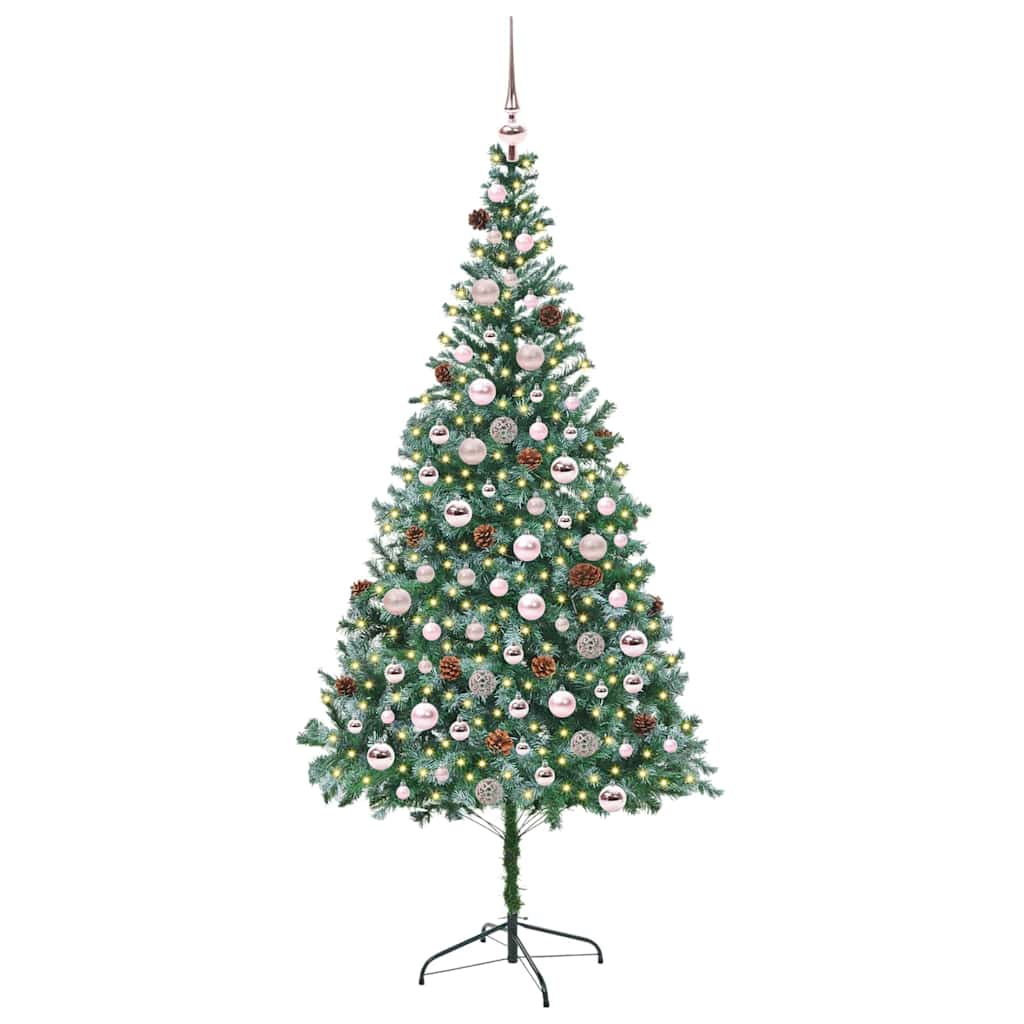 Sapin de Noël artificiel avec 300 LED Vert 210 cm PVC et Acier - XIOS