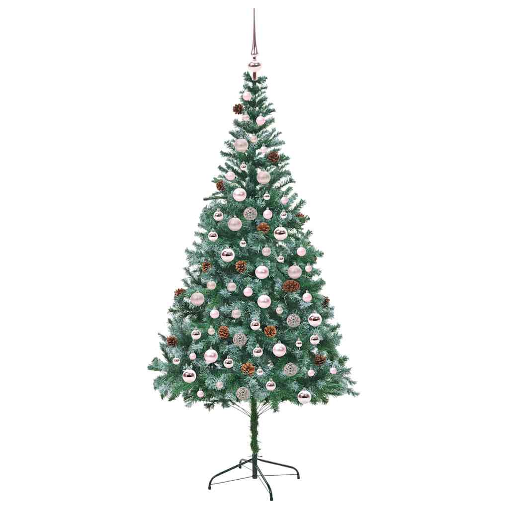 Sapin de Noël artificiel avec 300 LED Vert 210 cm PVC et Acier - XIOS