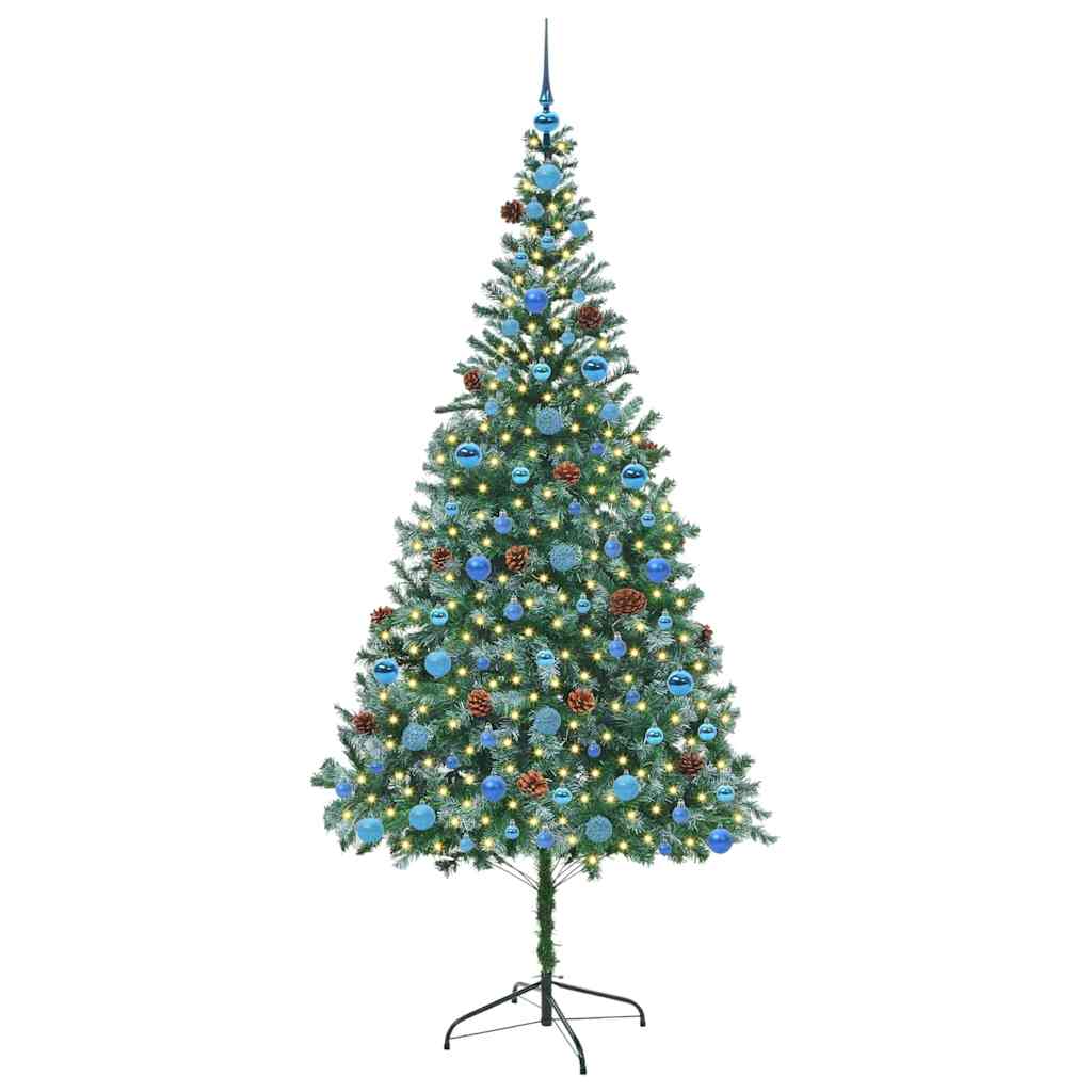 Sapin de Noël artificiel avec 300 LED Vert 210 cm PVC et Acier - XIOS