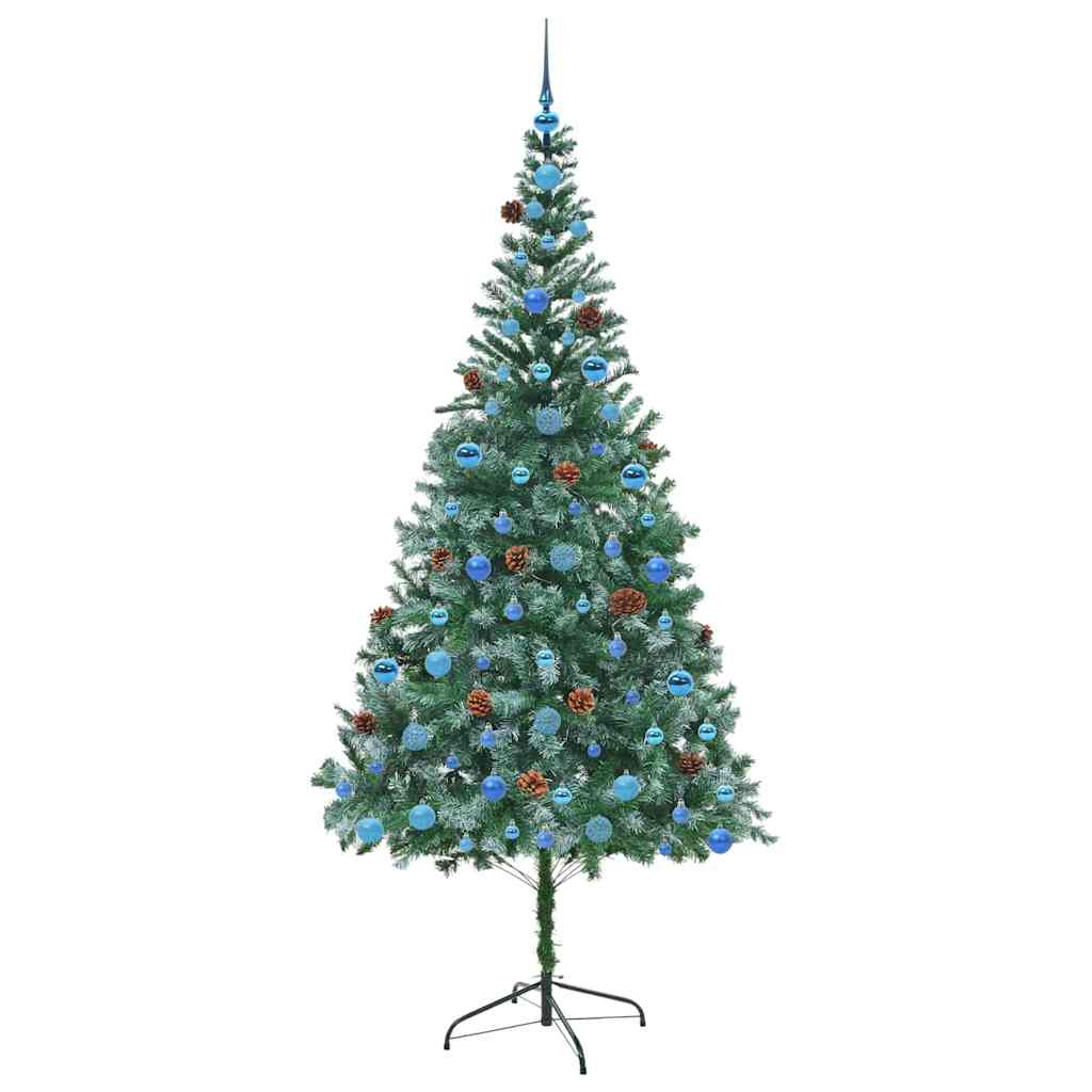 Sapin de Noël artificiel avec 300 LED Vert 210 cm PVC et Acier - XIOS