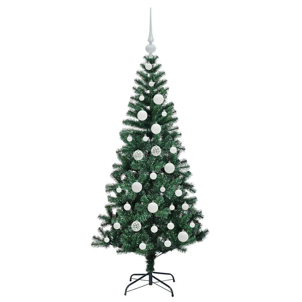 Sapin de Noël artificiel pré-éclairé Vert 120 cm PVC et métal - XIOS