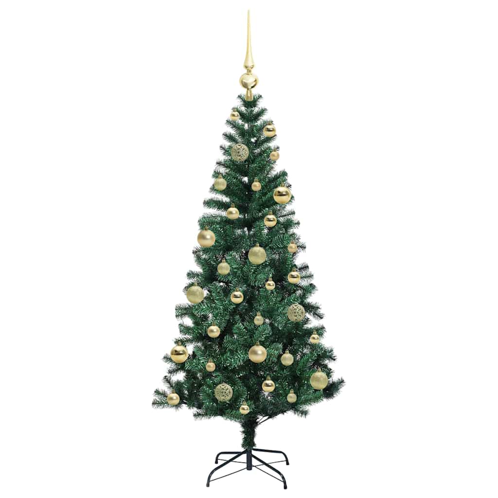 Sapin de Noël artificiel pré-éclairé Vert 120 cm PVC et métal - XIOS