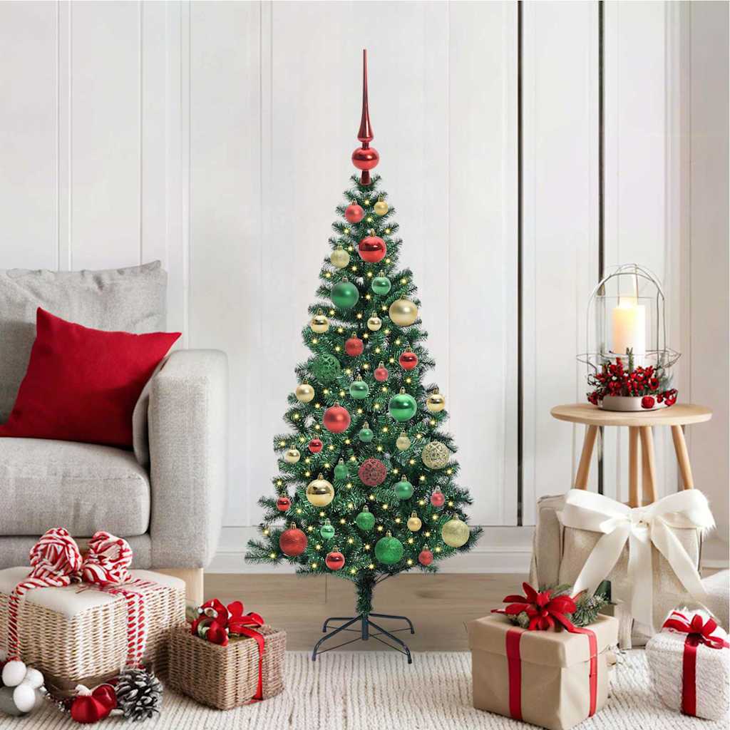 Sapin de Noël artificiel pré-éclairé Vert 120 cm PVC et métal - XIOS