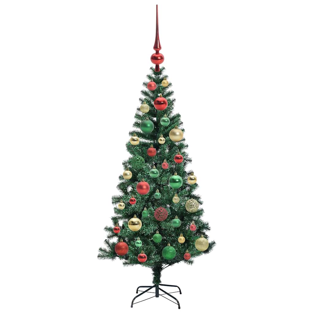 Sapin de Noël artificiel pré-éclairé Vert 120 cm PVC et métal - XIOS