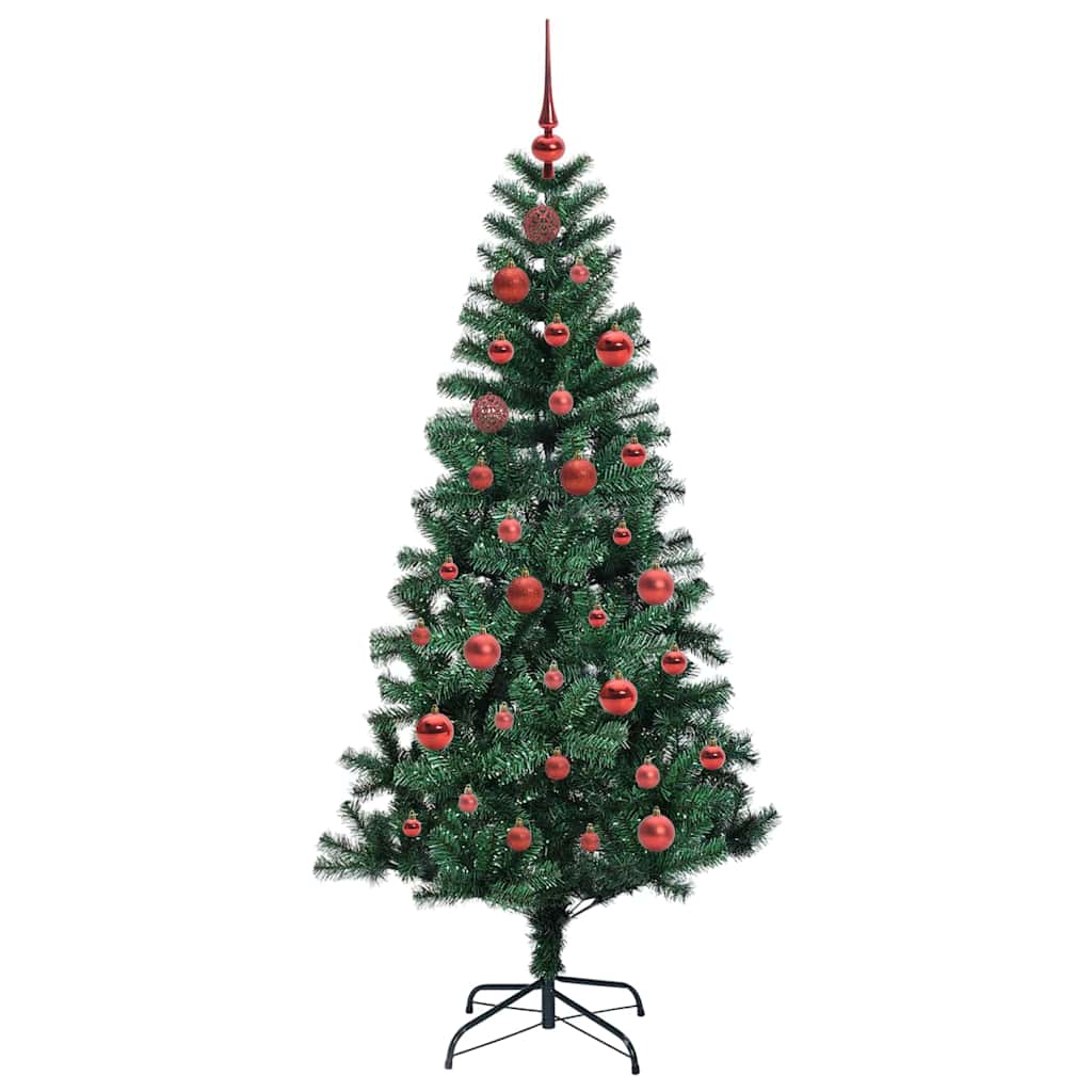 Sapin de Noël artificiel pré-éclairé Vert 150 cm PVC et métal - XIOS
