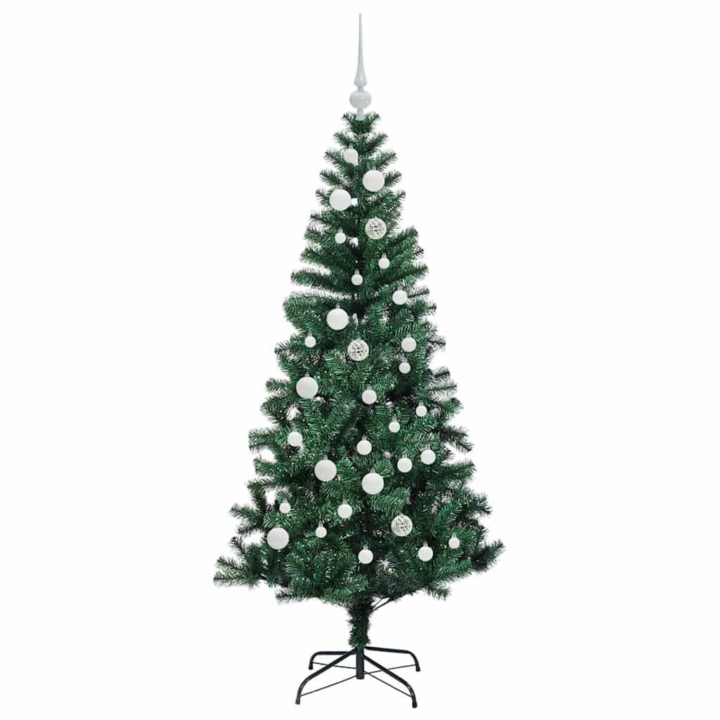 Sapin de Noël artificiel pré-éclairé Vert 150 cm PVC et métal - XIOS